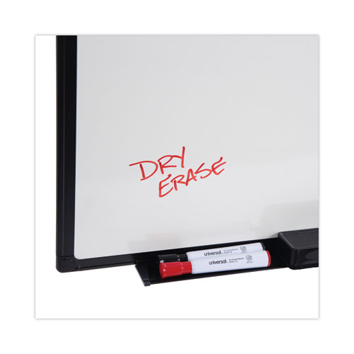 Picture of Design Series Deluxe Dry Erase Board, 24" x 18", White Surface, Black Anodized Aluminum Frame