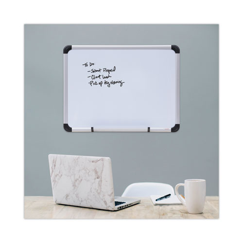 Picture of Magnetic Steel Dry Erase Marker Board, 24" x 18", White Surface, Satin Aluminum Frame