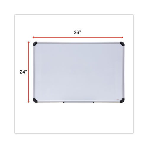 Picture of Magnetic Steel Dry Erase Marker Board, 36" x 24", White Surface, Satin Aluminum Frame