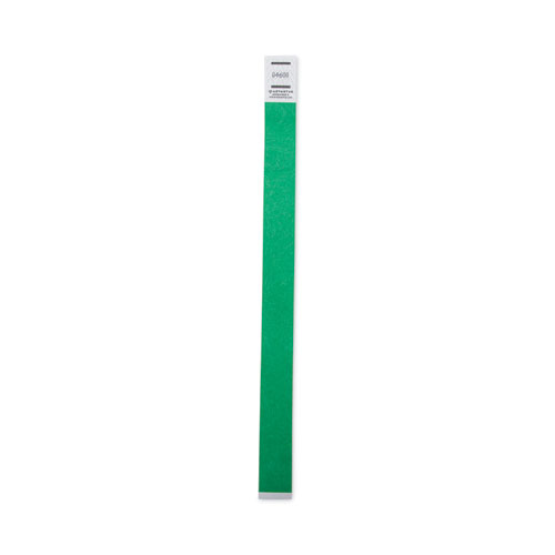 Picture of Crowd Management Wristbands, Sequentially Numbered, 9.75" x 0.75", Green, 500/Pack