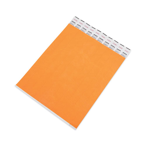 Picture of Crowd Management Wristbands, Sequentially Numbered, 9.75" x 0.75", Neon Orange, 500/Pack