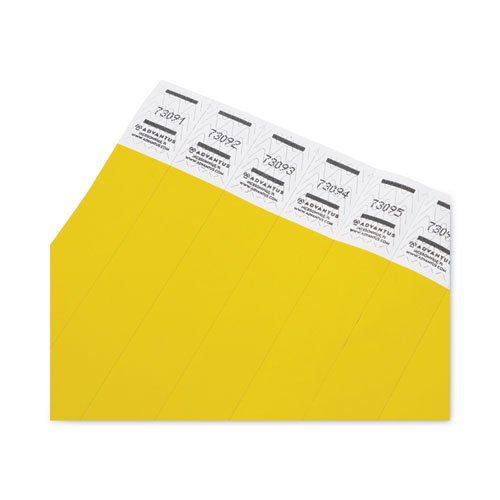 Picture of Crowd Management Wristbands, Sequentially Numbered, 9.75" x 0.75", Neon Yellow,500/Pack