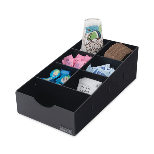 Picture of Condiment Caddy, 7 Compartments, 8.75 x 16 x 5.25, Black
