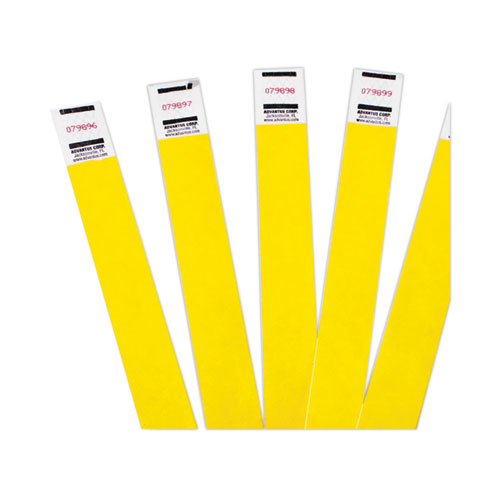 Picture of Crowd Management Wristbands, Sequentially Numbered, 9.75" x 0.75", Neon Yellow,500/Pack