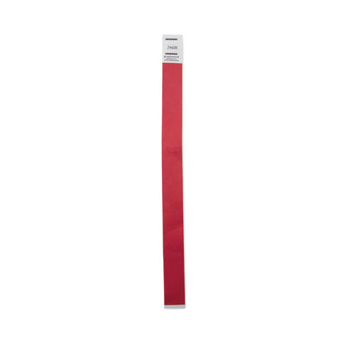 Picture of Crowd Management Wristbands, Sequentially Numbered, 9.75" x 0.75", Red, 500/Pack