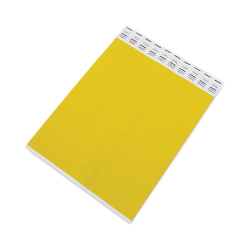 Picture of Crowd Management Wristbands, Sequentially Numbered, 10" x 0.75", Yellow, 100/Pack