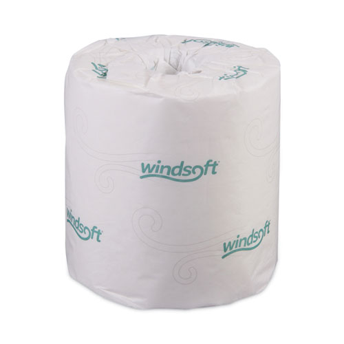 Picture of Bath Tissue, Septic Safe, Individually Wrapped Rolls, 2-Ply, White, 500 Sheets/Roll, 96 Rolls/Carton