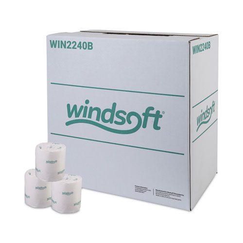 Picture of Bath Tissue, Septic Safe, Individually Wrapped Rolls, 2-Ply, White, 500 Sheets/Roll, 96 Rolls/Carton