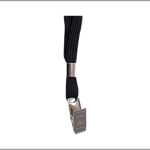 Picture of Deluxe Safety Lanyards, Metal Clip Fastener, 36" Long, Black, 24/Box