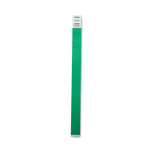 Picture of Crowd Management Wristbands, Sequentially Numbered, 10" x 0.75", Green, 100/Pack