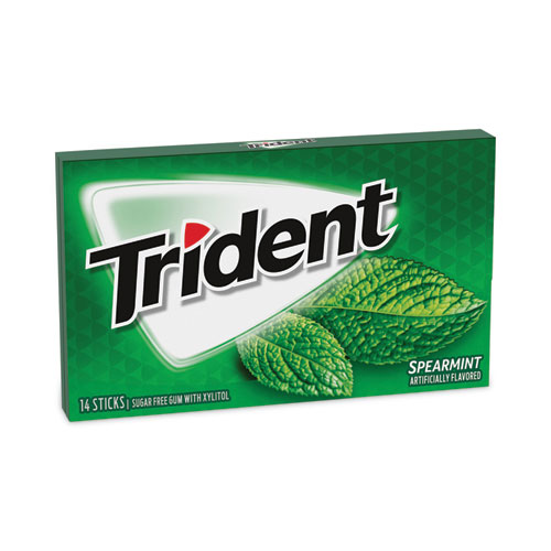 Picture of Sugar-Free Gum, Spearmint, 14 Pieces/Pack, 12 Packs/Carton