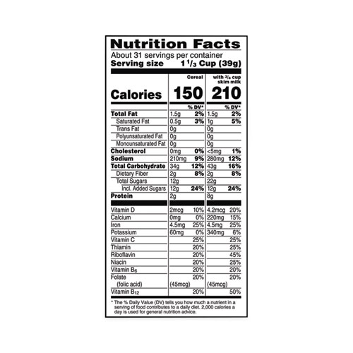 Picture of Froot Loops Breakfast Cereal, 43 oz Bag, 2 Bags/Box