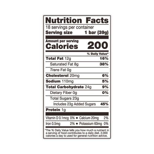 Picture of Candy Bar, 1.4 oz Bar, 18/Carton