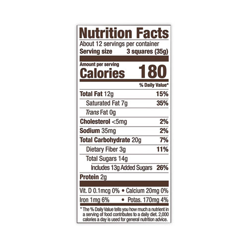 Picture of Squares Premium Dark Chocolate Assortment, 14.86 oz Bag