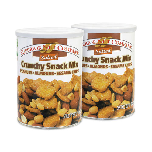Picture of Salted Crunchy Snack Mixed Nuts, 15 oz Can, 2 Cans/Pack, Delivered in 1-4 Business Days