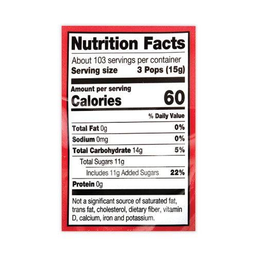 Picture of Mini Pops, 3.74 lb Bag, Assorted Flavors, 300/Bag