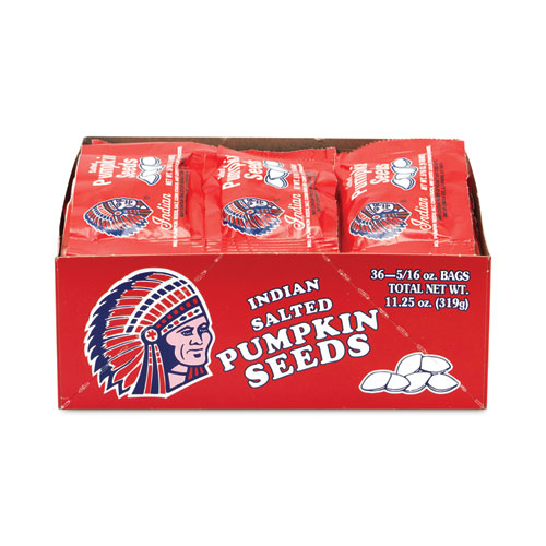 Picture of Salted Pumpkin Seeds, 0.31 oz Pouches, 36 Pouches/Pack, 2 Packs/Carton