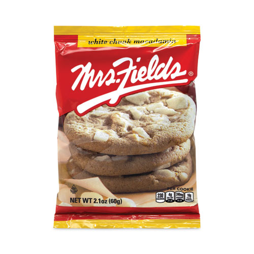 Picture of White Chunk Macadamia Cookies, 2.1 oz, Individually Wrapped Pack, White Chocolate, 12/Carton