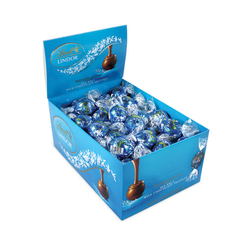 Picture of Lindor Truffles Milk Chocolate Sea Salt, 1.85 lb, 60 Pieces/Carton