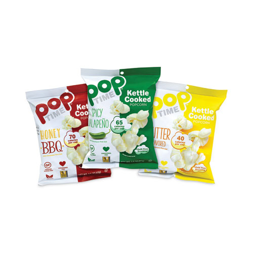 Picture of Kettle Cooked Popcorn Variety Pack, Assorted Flavors, 1 oz Bag, 24/Carton