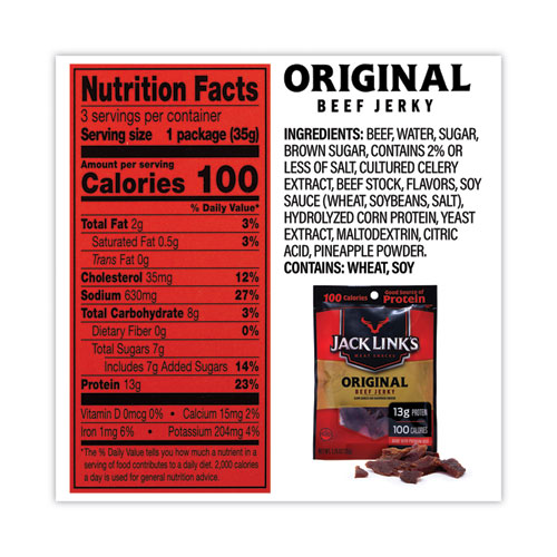 Picture of Beef Jerky Variety Pack, 1.5 oz, 9/Carton
