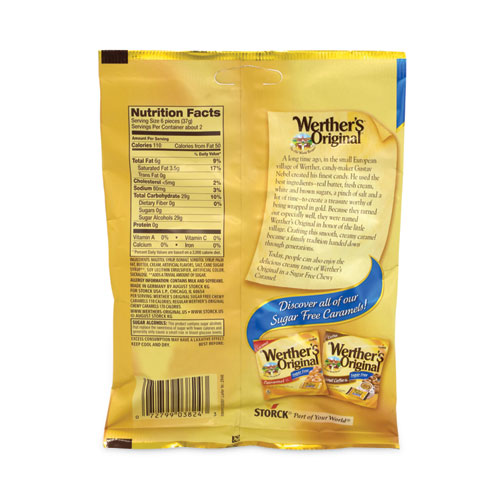 Picture of Sugar Free Chewy Caramel Candy, 2.75 oz Bag, 3/Pack