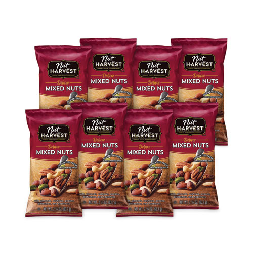 Picture of Deluxe Mixed Nuts, 2.25 oz Pouch, 8/Carton