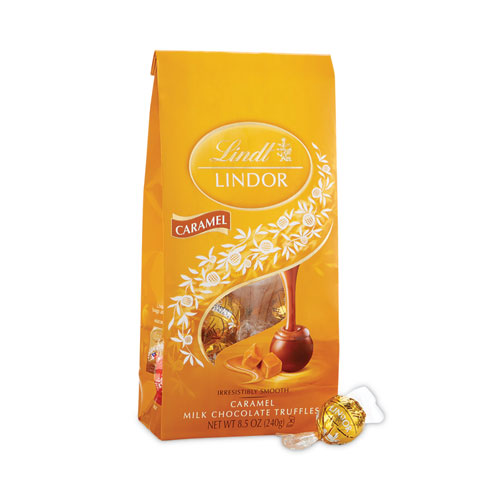 Picture of Lindor Milk Chocolate Caramel Truffles, 8.5 oz Bag, 2 Bags, Ships in 1-3 Business Days