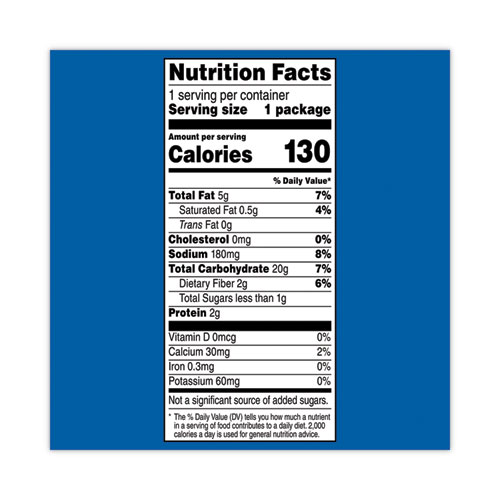 Picture of Reduced Fat Cool Ranch Tortilla Chips, 1 oz Bag, 72 Bags/Carton