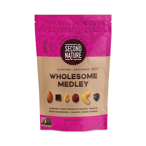Picture of Wholesome Medley Trail Mix, 30 oz Resealable Pouch, Ships in 1-3 Business Days