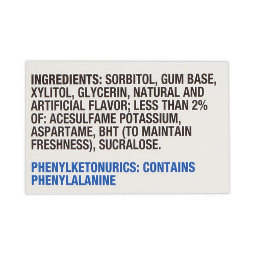 Picture of Sugar-Free Gum, Perfect Peppermint, 14 Pieces/Pack, 12 Packs/Carton