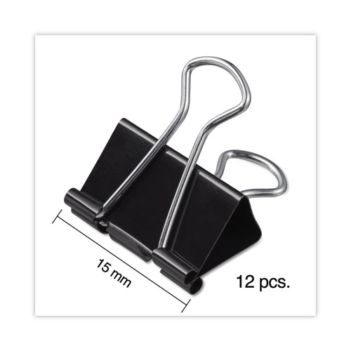 Picture of Binder Clips, Mini, Black/Silver, 12/Box