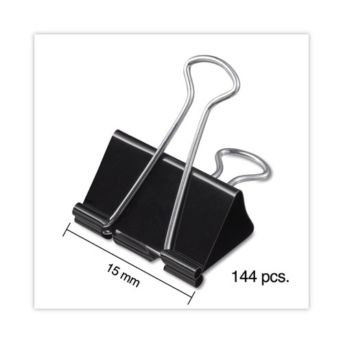 Picture of Binder Clip Zip-Seal Bag Value Pack, Mini, Black/Silver, 144/Pack