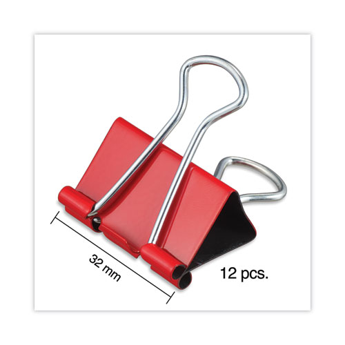 Picture of Binder Clips with Storage Tub, Medium, Assorted Colors, 24/Pack