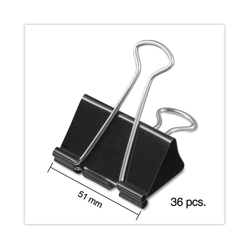 Picture of Binder Clip Zip-Seal Bag Value Pack, Large, Black/Silver, 36/Pack