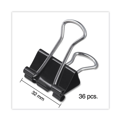 Picture of Binder Clip Zip-Seal Bag Value Pack, Medium, Black/Silver, 36/Pack