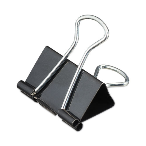 Picture of Binder Clips, Medium, Black/Silver, 12/Box