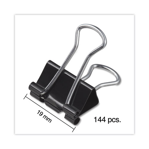 Picture of Binder Clip Zip-Seal Bag Value Pack, Small, Black/Silver, 144/Pack