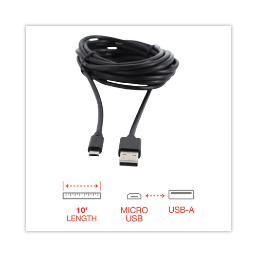 Picture of USB to Micro USB Cable, 10 ft, Black