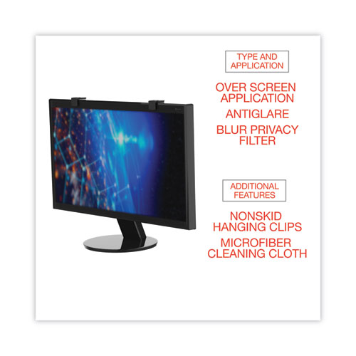 Picture of Premium Antiglare Blur Privacy Monitor Filter for 24" Widescreen Flat Panel Monitor, 16:9/16:10 Aspect Ratio