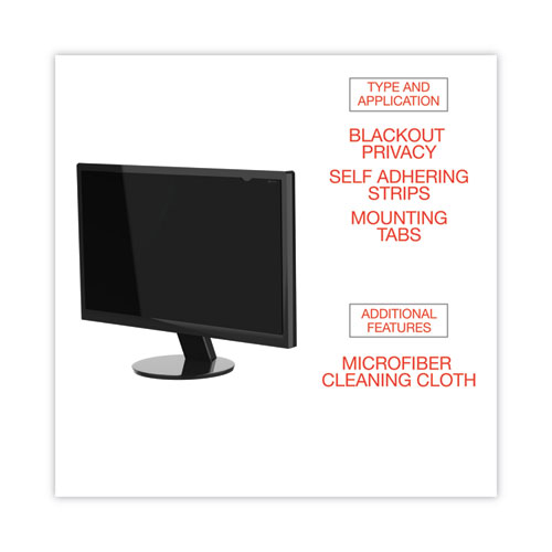 Picture of Blackout Privacy Filter for 20" Widescreen Flat Panel Monitor, 16:9 Aspect Ratio