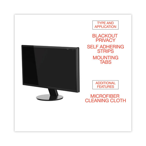 Picture of Blackout Privacy Filter for 24" Widescreen Flat Panel Monitor, 16:9 Aspect Ratio