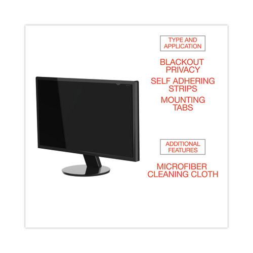 Picture of Blackout Privacy Monitor Filter for 23.8" Widescreen Flat Panel Monitor, 16:9 Aspect Ratio