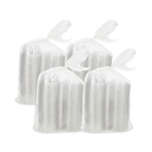 Picture of Tamper-Resistant, Tamper-Evident Bowls with Dome Lid, 8 oz, 5.5" Diameter x 2.1"h, Clear, Plastic, 240/Carton