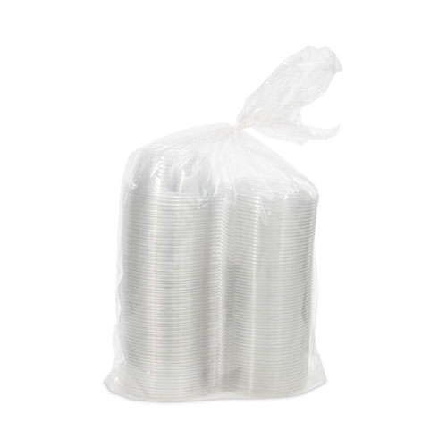 Picture of Tamper-Resistant, Tamper-Evident Bowls with Dome Lid, 8 oz, 5.5" Diameter x 2.1"h, Clear, Plastic, 240/Carton