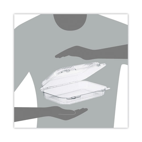 Picture of StayLock Clear Hinged Lid Containers, 9.4 x 6.8 x 2.1, Clear, 250/Carton