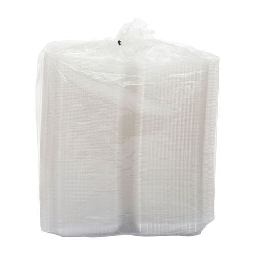 Picture of StayLock Clear Hinged Lid Containers, 9.4 x 6.8 x 2.1, Clear, 250/Carton