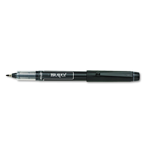 Picture of Bravo! Porous Point Pen, Stick, Bold 1 mm, Black Ink, Black Barrel