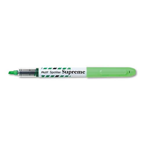 Picture of Spotliter Supreme Highlighter, Fluorescent Green Ink, Chisel Tip, Green/White Barrel
