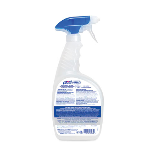 Picture of Foodservice Surface Sanitizer3, Fragrance Free, 32 oz Bottle with Spray Trigger Attached, 6/Carton